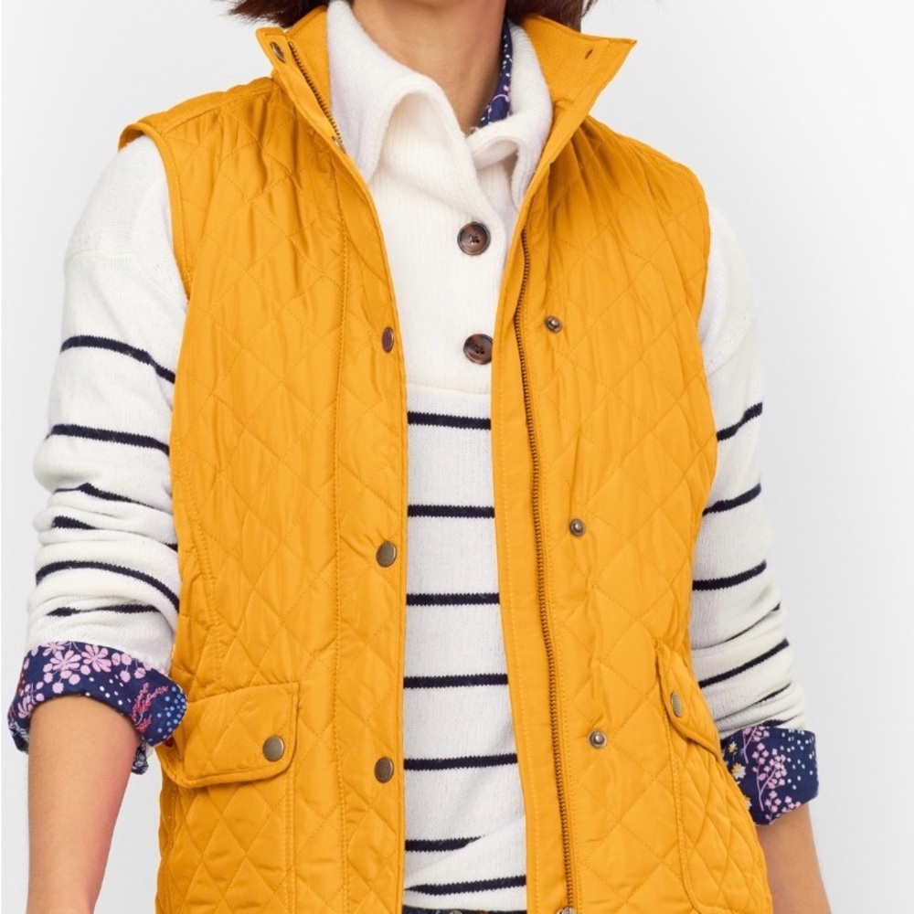 Talbots Quilted Yellow Vest